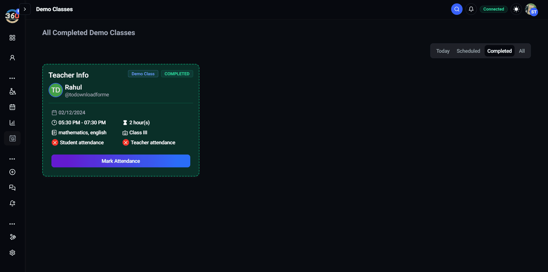Take a Test Drive (Demo Class) 🚗
