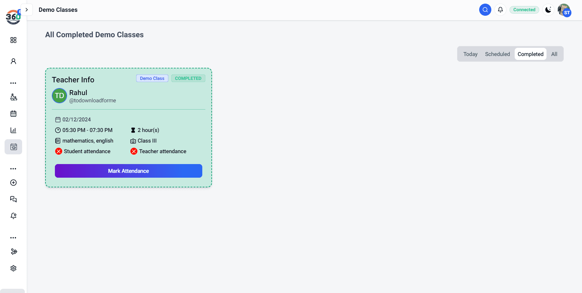 Take a Test Drive (Demo Class) 🚗